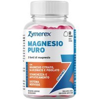 Zymerex Magnesio Puro - Integratore per la stanchezza e i muscoli, Zymerex integratore 60 gom