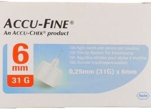 Accu Fine Aghi Sterili Per Penna Insulina G31 6mm 100 Pezzi