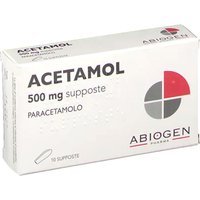 Acetamol 500mg Paracetamolo Supposte Febbre e Dolore, 10 Supposte