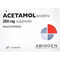 Acetamol Bambini 250mg Paracetamolo Supposte Febbre e Dolore, 10 Supposte