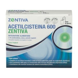 Acetilcisteina 600 Zentiva Integratore Benessere Vie Respiratorie 10 Bustine