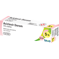 Aciclovir Dorom crema 5% - Crema per il trattamento dell'herpes labiale e genitale, 3 g