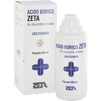 Acido Borico 3% Soluzione Cutanea Antisettico Antibatterico, 500ml