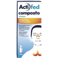 Actifed Composto Sciroppo Triprolidina Cloridrato + Pseudoefedrina Cloridrato + Destrometorfano Bromidrato Congestione Nasale, 100ml