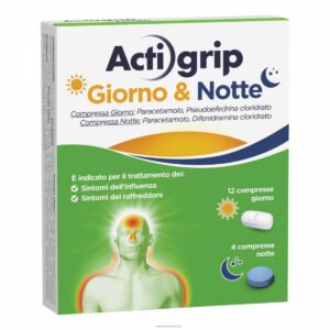Actigrip Giorno E Notte Raffreddore E Influenza 12 + 4 Compresse