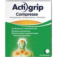 Actigrip per Raffreddore Cefalea Mal di Testa Febbre e Influenza, 12 Compresse