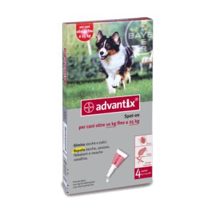 Advantix Spot-On Cani Da 10 A 25 Kg 4 Pipette Monodose 2,5 Ml