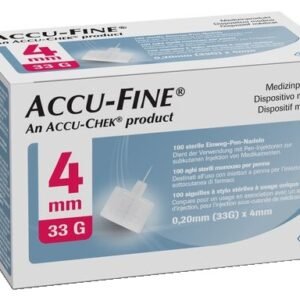 Ago ipodermico monouso per penna da insulina accu-fine in accioaio inox diametro gauge 32 lunghezza 4 mm 100 pezzi