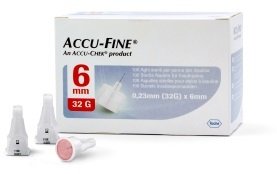 Ago per penna da insulina accu-fine pen needle accu-chek gauge 32 x 6mm 100 pezzi