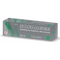 Alfasigma Sofargen 1% Crema Sulfadiazina Argentica Micronizzata Trattamento Antibatterico Locale, 30g