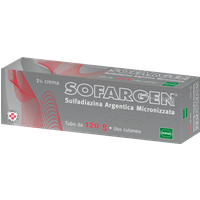 Alfasigma Sofargen 1% Crema Sulfadiazina Argentica Micronizzata Trattamento Antibatterico Locale, 120g