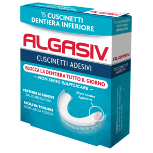 Algasiv Cuscinetti Adesivi Inferiore Per Dentiera 15 Pezzi
