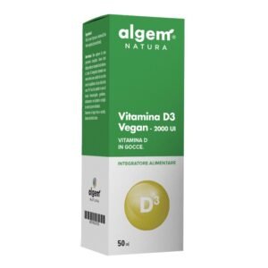 Algem Natura Vitamina D3 Vegan Gocce 2000 UI Integratore 50 ml