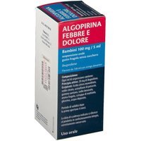 Algopirina Febbre Dolore Bambini 100mg/5ml Ibuprofene Sospensione Orale Gusto Fragola, 150ml