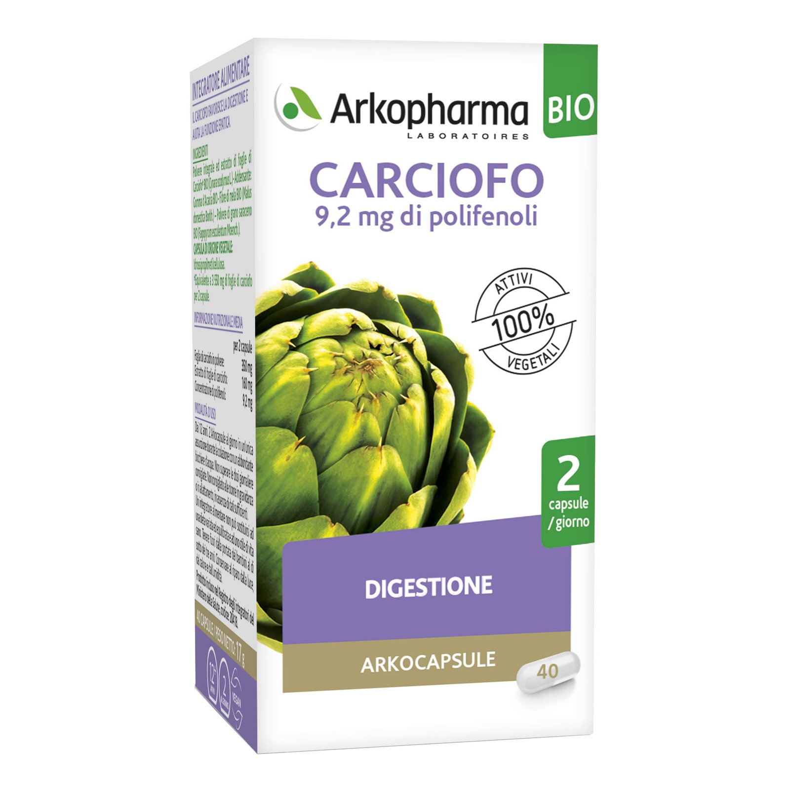 Arkopharma Carciofo Bio 40 Capsule