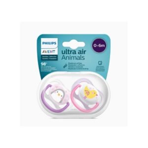 Avent ultra air animals succhietto penguin/bird femmina 0-6 mesi 2 pezzi