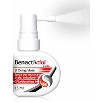 Benactivdol Gola Spray 8,75mg/Dose Flurbiprofene Mal di Gola Acuto, 15ml