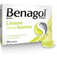 Benagol Limone Senza Zucchero Antisettico del Cavo Orale, 36 Pastiglie