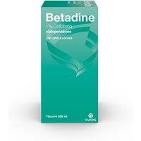 Betadine Collutorio 1% Iodopovidone Disinfezione Mucosa Orale, 200ml
