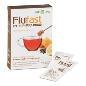 Bios Line Flufast Respiro Balsamico Integratore Benessere Vie Respiratorie 9 Bustine Monodose