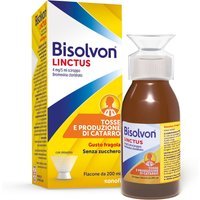 Bisolvon Linctus Sciroppo Mucolitico per Catarro e Tosse Grassa Gusto Fragola, 200ml