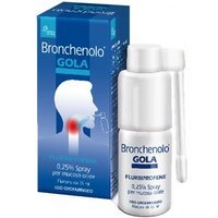 Bronchenolo Gola Spray per Mucosa Orale 0,25% Flurbiprofene Trattamento di Stati Infiammatori del Cavo Orofaringeo, 15ml