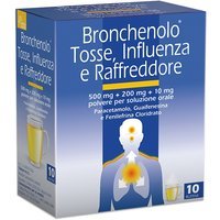 Bronchenolo Tosse Influenza e Raffreddore Soluzione Orale, 10 bustine
