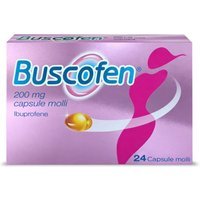 Buscofen 24 Capsule Ibuprofene contro Dolori da Ciclo, 24 Capsule Molli