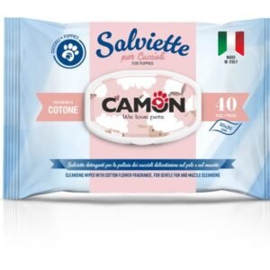 Camon Salviette Detergenti Cuccioli 40 Pezzi Cotone