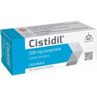 Cistidil 500mg Cistina Levogira Coadiuvante Acne Dermatiti Atrofica e Psoriasi, 30 Compresse