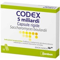 Codex 5 Miliardi Capsule Rigide Saccharomyces boulardii, 12 Capsule