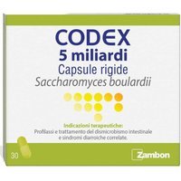 Codex 5 Miliardi Capsule Rigide Saccharomyces boulardii, 30 Capsule