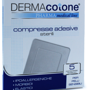 Compressa adesiva dermacotone 10x8cm 5 pezzi