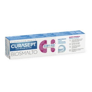 Curasept Biosmalto Baby Kid Dentifricio Alla Fragola Senza Fluoro 50ml 6Mesi+