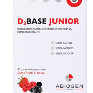 D3Base Junior Vitamina D3 Frutti di Bosco 30 Caramelle