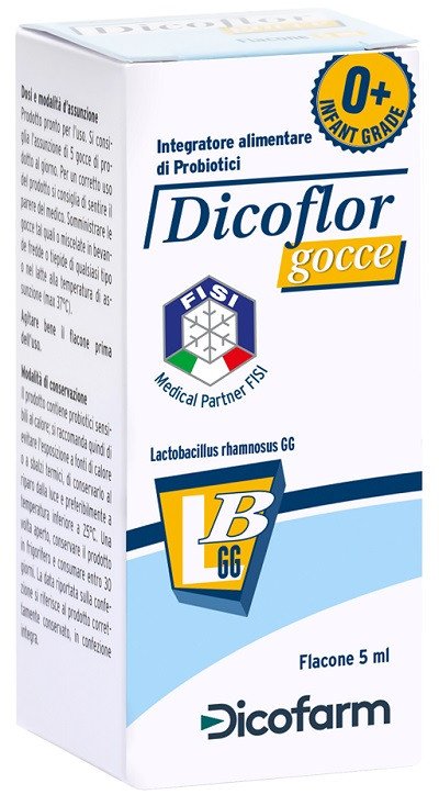 Dicoflor gocce probiotici per l'equilibrio della flora intestinale 5ml