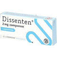 Dissenten 2mg Loperamide Cloridrato Diarrea Acuta e Cronica, 15 Compresse