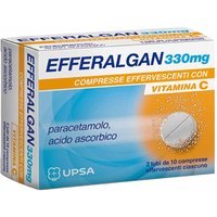 Efferalgan 330mg con Vitamina C Dolore e Febbre, 20 Compresse Effervescenti