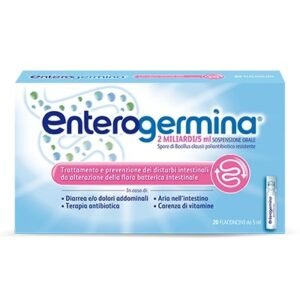 Enterogermina 2 Miliardi Fermenti Lattici, Probiotici Per Disturbi Intestinali, 20 Fiale
