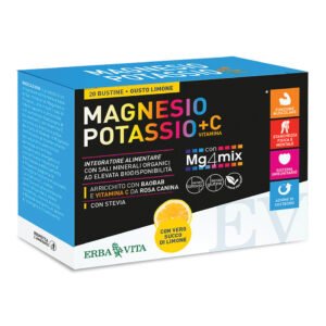 Erba Vita Magnesio E Potassio+Vitamina C Gusto Limone 20 Bustine