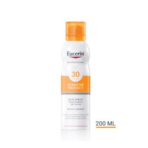 Eucerin Sun Protection Sensitive Protect spray corpo solare secco e trasparente per pelle sensibile SPF30 200ml