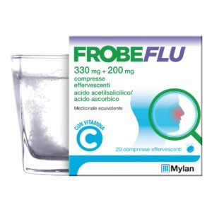 Frobeflu 330mg + 200mg Dolore Febbre Influenza e Raffreddore 20 Compresse Effervescenti