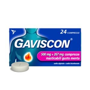 Gaviscon 24 Compresse Menta 500+267 mg