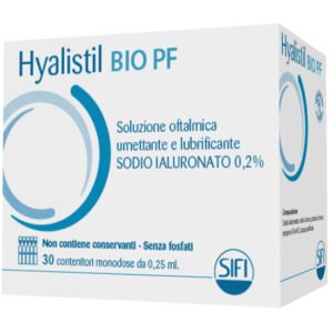 Hyalistil bio pf soluzione oftalmica phosphate free monodose a base di acido ialuronico 0,2% 30 flaconcini 0,25 ml