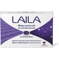 Laila per Ansia Lieve a base di Olio Essenziale di Lavanda, 28 Capsule Molli