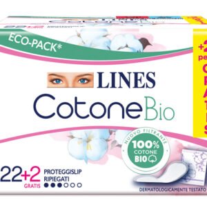 Lines cotone bio salvaslip ripiegati 24 pezzi