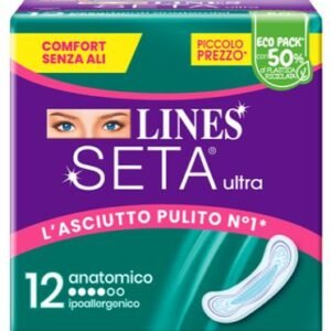 Lines seta ultra assorbenti anatomico dwct 12 pezzi