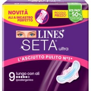 Lines seta ultra assorbenti lungo ali dwct 9 pezzi