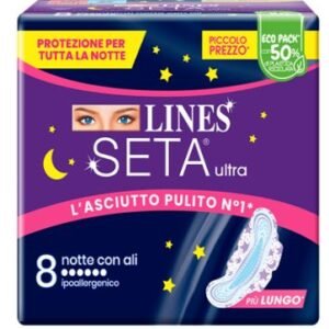 Lines seta ultra assorbenti notte dwct 8 pezzi
