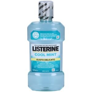 Listerine Cool Mint Gusto Delicato Collutorio Alito Fresco 500 ml